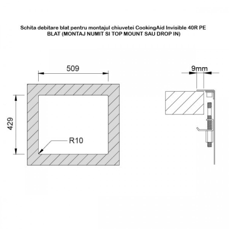 Chiuveta bucatarie inox  INVISIBLE 40R cu baterie telescopica integrata [23]