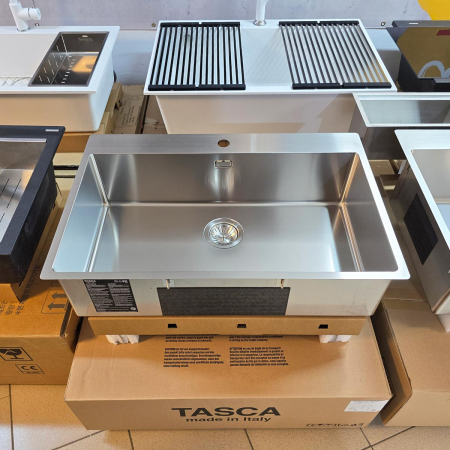 Chiuveta bucatarie inox CookingAid TASCA ASOLO AA74 cu montaj pe blat sau la nivelul blatului si accesorii montaj [5]