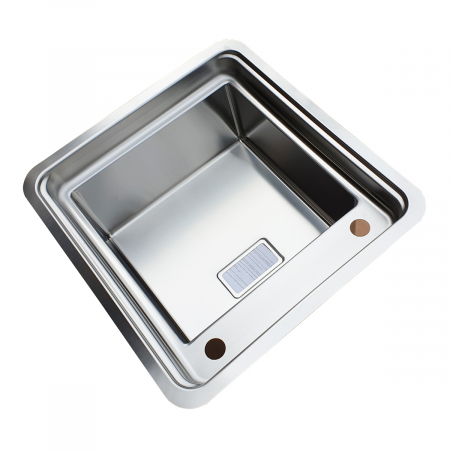 Chiuveta bucatarie inox CookingAid VISION 40 cu baterie telescopica integrata, tocator sticla temperizata + accesorii montaj ideala pentru montaj sub geam [4]
