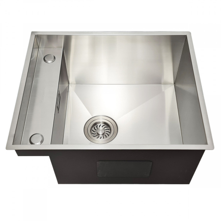 Chiuveta bucatarie inox INVISIBLE DEEP cu tavita inox, dozator detergent + accesorii montaj [5]