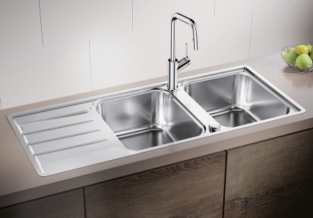 Chiuvete si baterii bucatarie - Chiuveta bucatarie reversibila Blanco Lemis 8 S-IF inox periat
