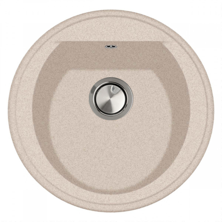Chiuveta bucatarie rotunda granit CookingAid Naiky NK5110 Bej Pigmentat / Avena + accesorii montaj [8]