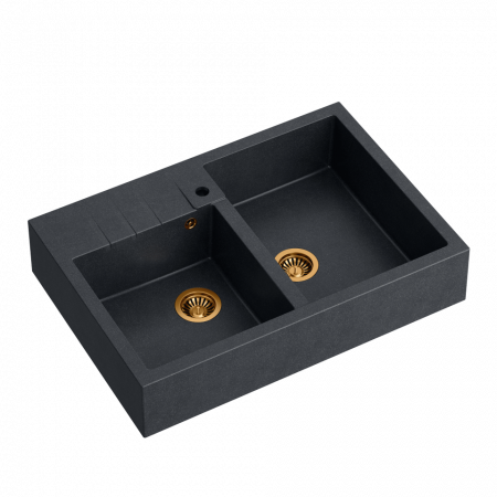 Chiuveta de bucatarie BILL 120 GranitQ cu 2 cuve Apron style Quadron [2]