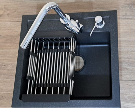 Chiuvete granit bucatarie - Chiuveta granit bucatarie Johnny 110 cu baterie, dozator sapun si cos multifunctional