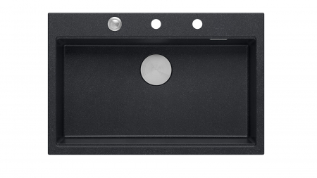 Chiuveta Granit Workstations MARK Quadron cu dozator+scurgator+gratar rulabil+tocator lemn+capac scurgere [2]
