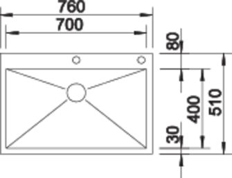 Chiuveta inox BLANCO ZEROX 700-IF/A Durinox® cu pushcontrol [2]