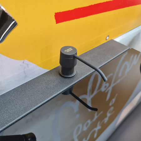 Accesorii chiuvete bucatarie - Dozator Sapun CookingAid Plados-Telma Negru Metalic cu particule Titanium si recipient din ABS