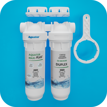 Sistem de filtrare a apei cu carbune activ si argint , filtru 5000-8000 lt inclus, Aquator Maxi Duplex [1]