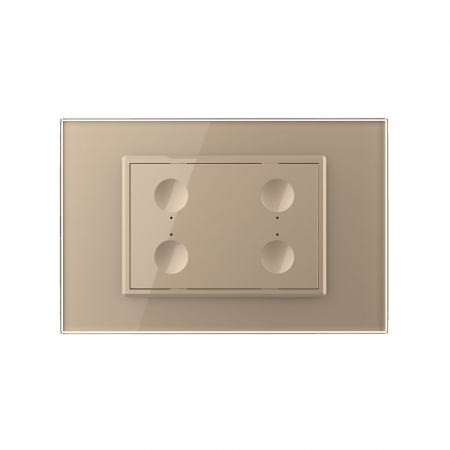 Intrerupator cap scara/cruce cvadruplu cu touch integrat 3M, standard italian cu rama sticla [2]