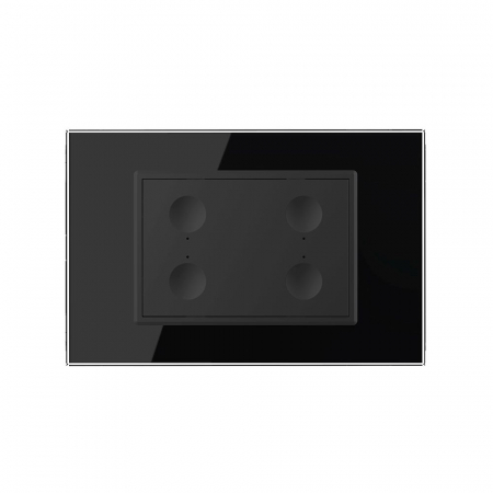 Intrerupator cap scara/cruce cvadruplu cu touch integrat 3M, standard italian cu rama sticla [2]