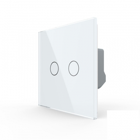 Intrerupatoare tactile Livolo - Intrerupator dublu cap scara/cruce wireless cu touch Livolo serie noua