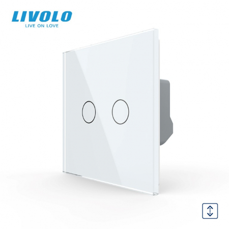 Intrerupatoare tactile Livolo - Intrerupator dublu cu touch actionare jaluzele/draperie Livolo serie noua