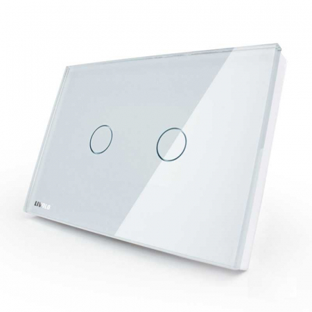 Intrerupatoare Livolo - Intrerupator dublu cu touch Livolo standard italian wireless