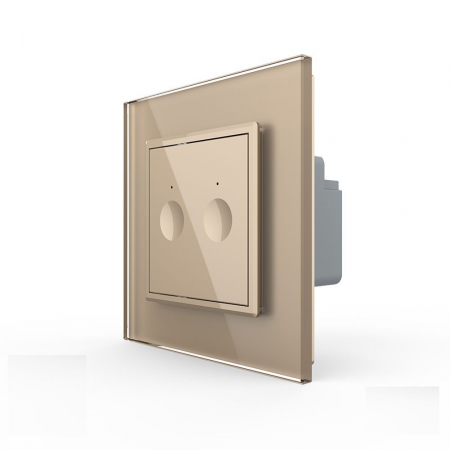 Intrerupatoare tactile Livolo - Intrerupator tactil dublu cap scara/cruce Livolo seria noua cu panou din sticla
