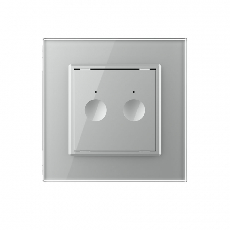 Intrerupator dublu tactil Livolo seria noua cu panou din sticla [1]