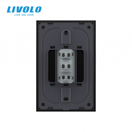 Intrerupator mecanic cap-scara 1M Livolo cu panou sticla standard italian Livolo [3]