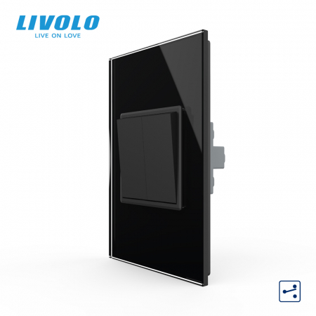 Intrerupatoare mecanice Livolo - Intrerupator mecanic dublu cap scara 2M, Standard italian Livolo