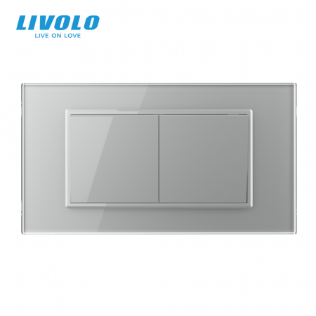 Intrerupator mecanic dublu cap scara, 4M, cu rama sticla Livolo diferite culori [2]