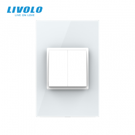 Intrerupator mecanic dublu cruce 2M, Standard italian Livolo [2]