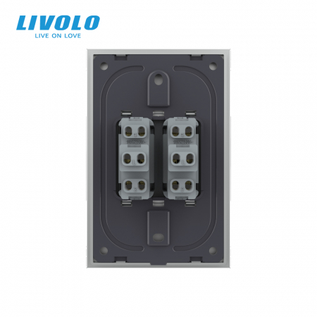 Intrerupator mecanic dublu reset/revenire 2M, Standard italian Livolo [3]