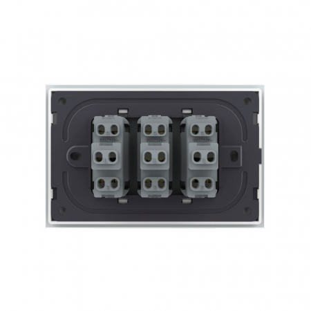 Intrerupator mecanic triplu cap scara 3M, cu rama sticla Livolo [3]