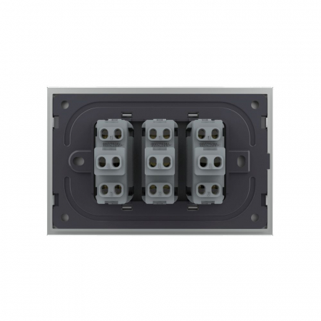 Intrerupator mecanic triplu cap scara 3M, cu rama sticla Livolo [3]