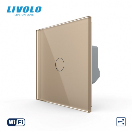 Intrerupatoare tactile Livolo - Intrerupator simplu cap scara/cruce wireless cu touch Livolo serie noua