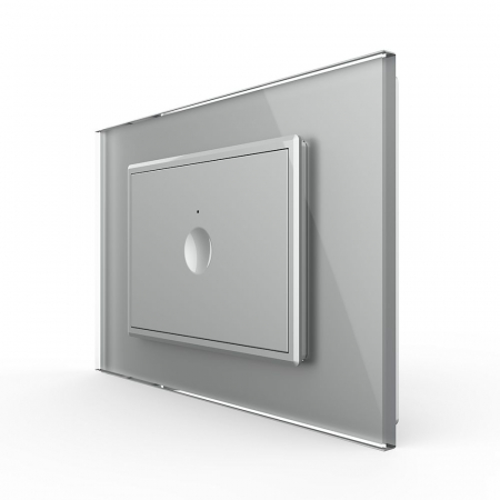 Electrice - Intrerupator simplu tactil 3M, standard italian cu rama sticla