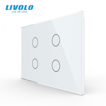 Intrerupatoare tactile Livolo - Intrerupator tactil Livolo qvadruplu cap scara/cruce standard italian serie noua