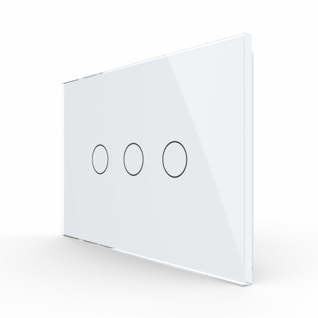 Intrerupator tactil Livolo triplu cap scara/cruce standard italian serie noua