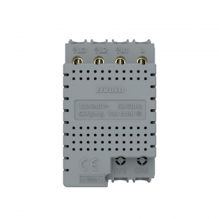 Intrerupator tactil Livolo triplu cap scara/cruce standard italian serie noua [5]