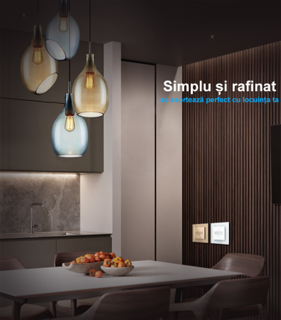 Intrerupator tactil Livolo WiFi, Zigbee, cap scara / cruce, dimabil, intensitate lumina ajustabila [5]