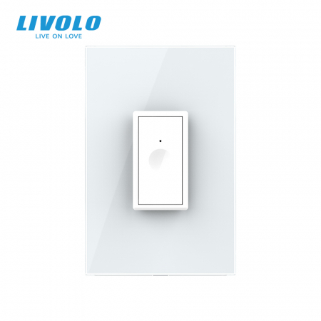 Intrerupator tactil simplu cap scara zigbee cu rama din sticla 1M Livolo [1]