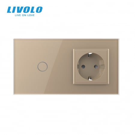 Intrerupător tactil simplu ZIGBEE si priză smart cu control vocal/aplicatia mobila Livolo [4]