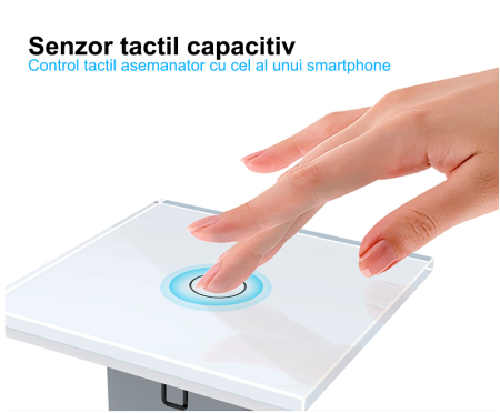 Modul intrerupator dublu tactil, dimabil, cap scara, Generatia Noua [1]