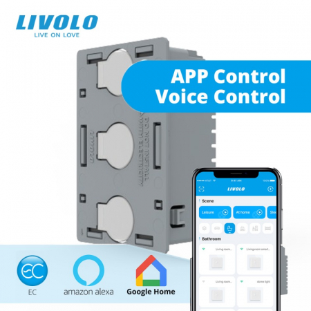 Module - Modul intrerupator inteligent EC triplu tactil, cap scara, Generatie Noua, 3M - standard italian