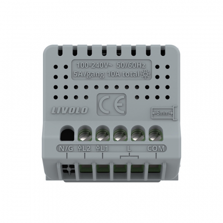 Modul intrerupator tactil dublu cap scara/cruce wireless RF Livolo Serie Noua [3]