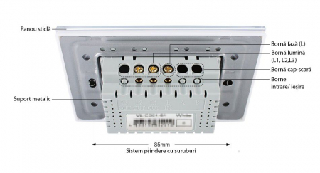 Modul Intrerupator triplu cu touch Livolo standard italian wireless [3]
