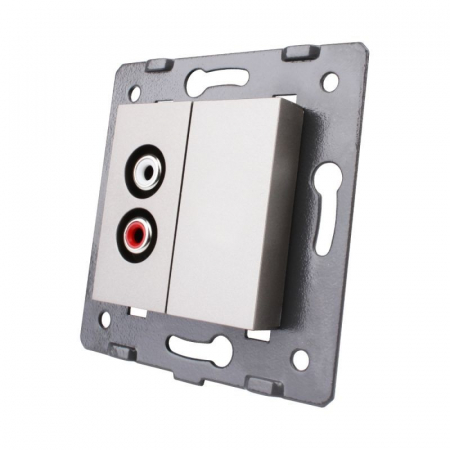 Module - Modul Priză simplă audio, RCA, Argintiu