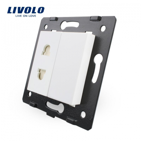 Modul priza Livolo - Modul Priza dubla cu 2 poli, Livolo VL-C7-C2A