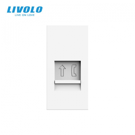 Modul Priza simpla telefon 1M, RJ11, Livolo [3]
