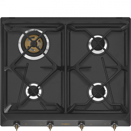 Plite pe gaz - Plita incorporabila,SMEG Coloniale,4 arzatoare gaz, 60 cm, antracit