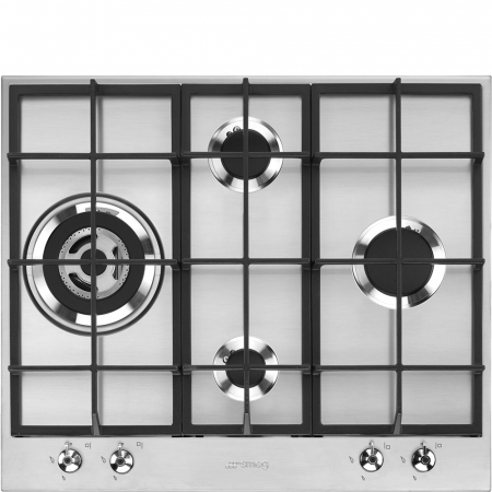 Plite pe gaz - Plita incorporabila inox 4 arzatoare pe gaz 60 cm Smeg, colectia Classica