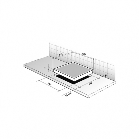 Plita incorporabila pe inductie  65 cm 4 zone De Dietrich [3]