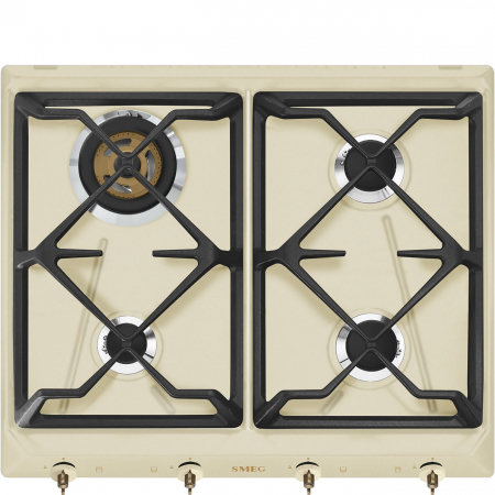 Plite pe gaz - Plita incorporabila,SMEG Coloniale,4 arzatoare gaz, 60 cm,crem
