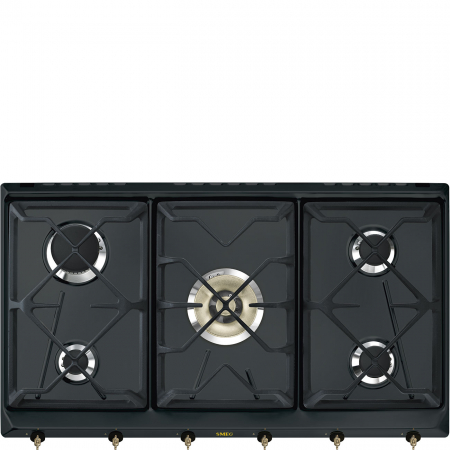 Electrocasnice Mari - Plita incorporabila SMEG Coloniale, 5 arzatoare,gaz, 90 cm, crem