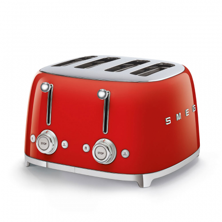 Prajitoare de paine - Prajitor de paine 4 sloturi SMEG, model Retro, 3 functii , 2000W