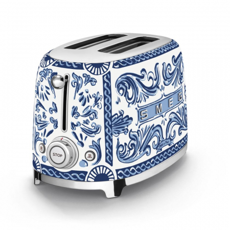 Prajitoare de paine - Prajitor de paine dublu Smeg&Dolce&Gabbana serie limitata Blu Mediterraneo