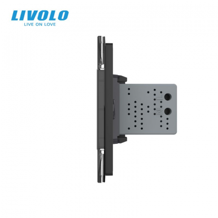 Priza cvadrupla USB, 4M, cu rama sticla Livolo [3]