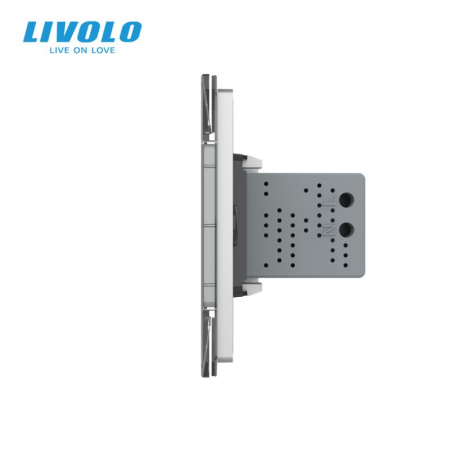 Priza cvadrupla USB, 4M, cu rama sticla Livolo [1]